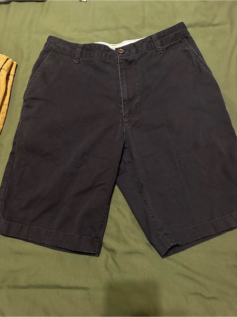 Dockers Men's Black Flat Front Casual Shorts
